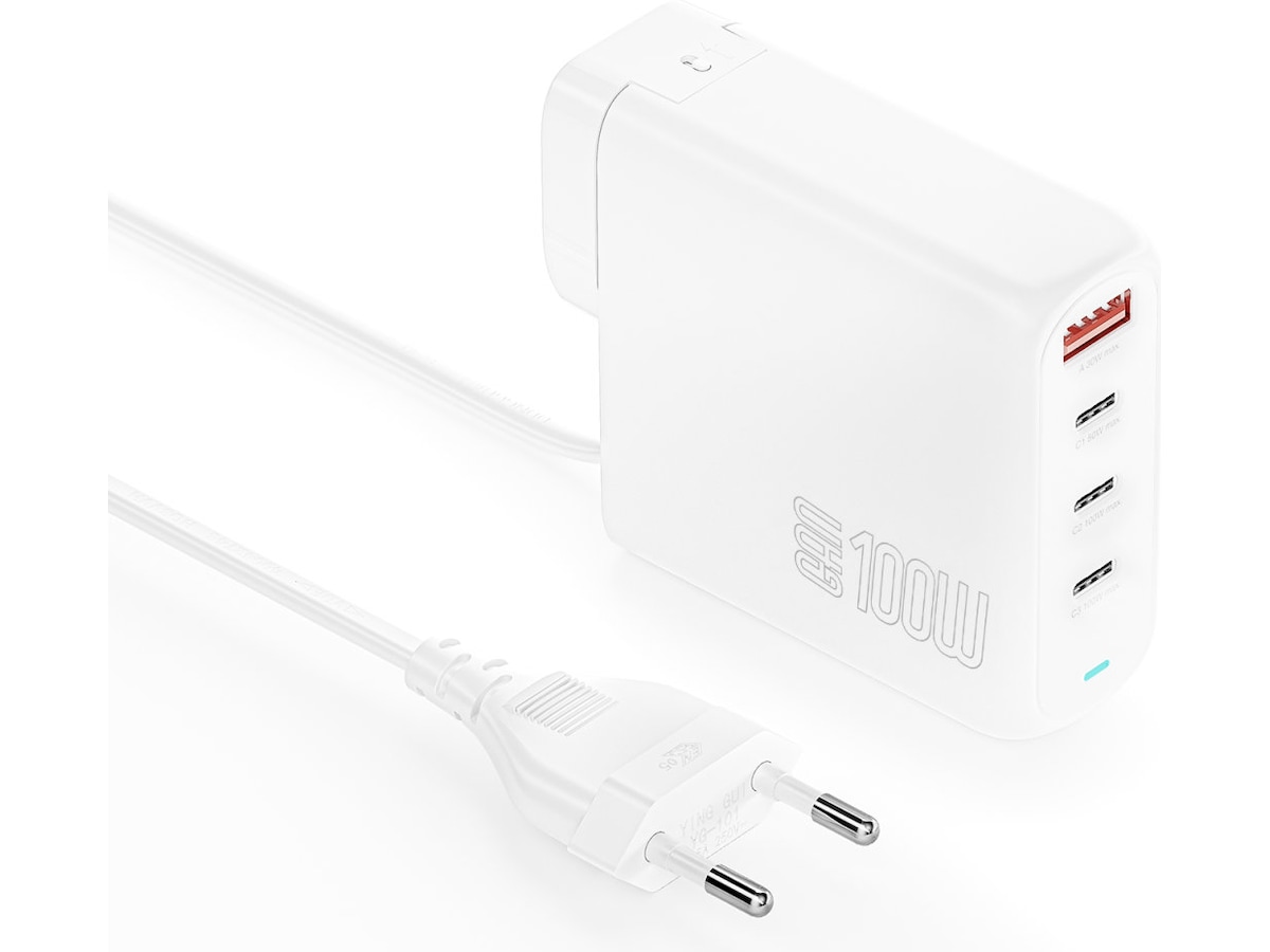 4smarts 100W GaN Flex Pro Travel Edition Oplader (hvid) Batteri och laddare