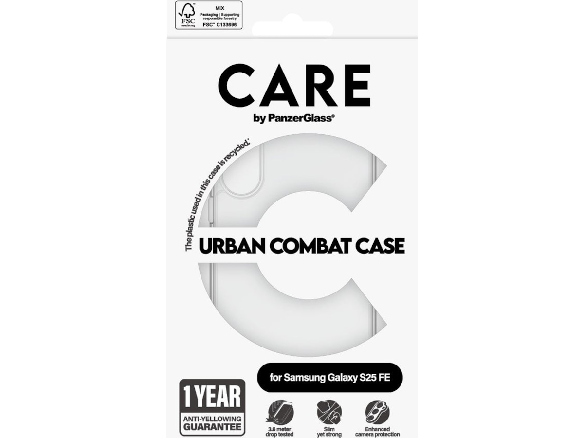 PanzerGlass CARE Galaxy S25 FE Urban Combat skal (transparent) Mobilskal
