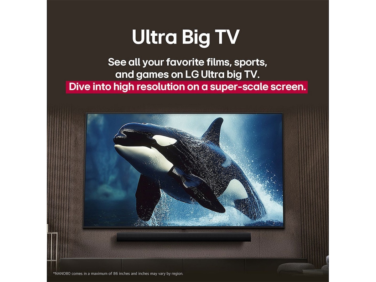 LG 86'' NANO81 NanoCell AI 4K Smart TV (2025) Över 80 tums TV