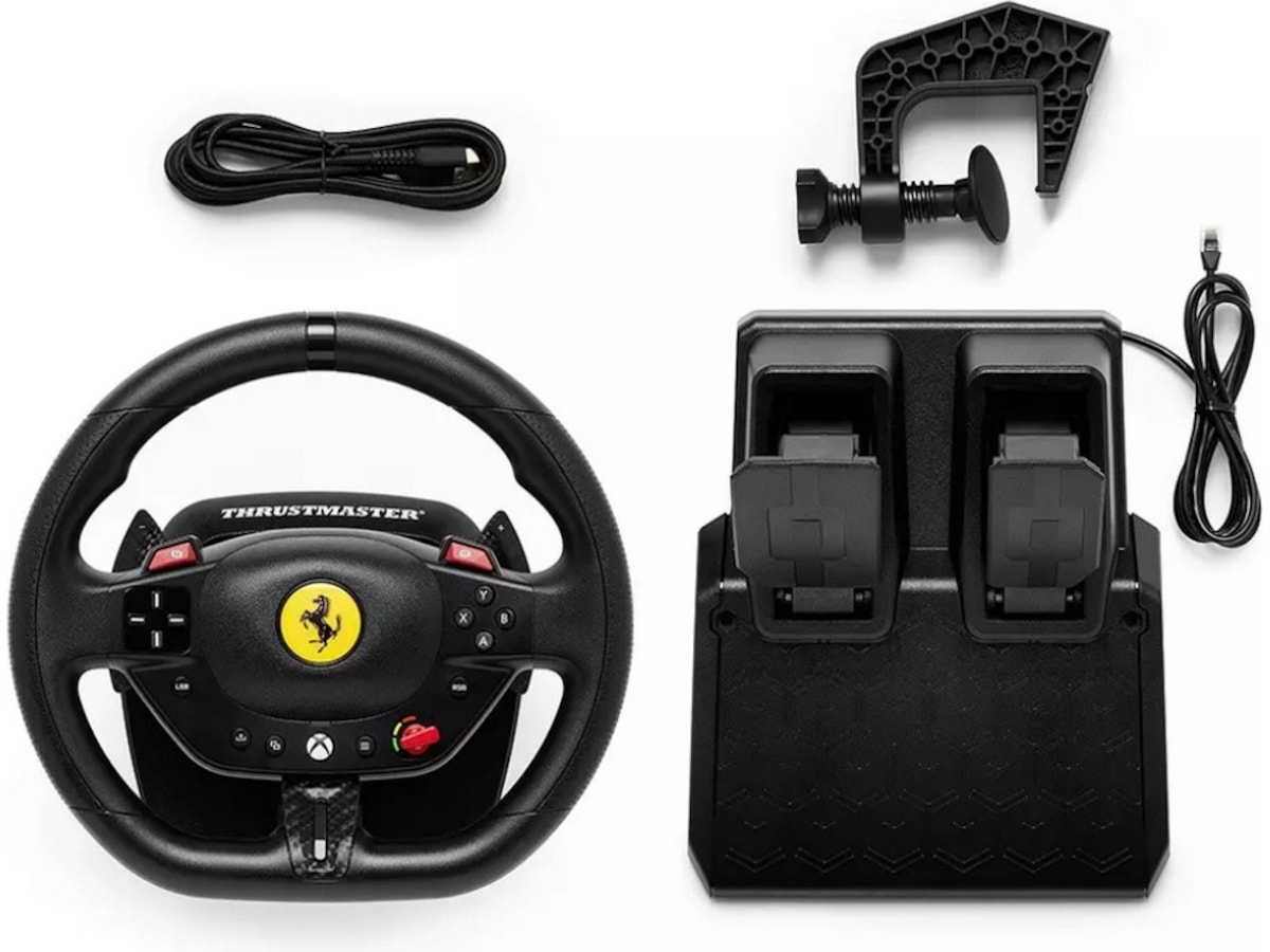 Thrustmaster T98-X Ferrari 296 GTS Racing Wheel Ratt och pedaler