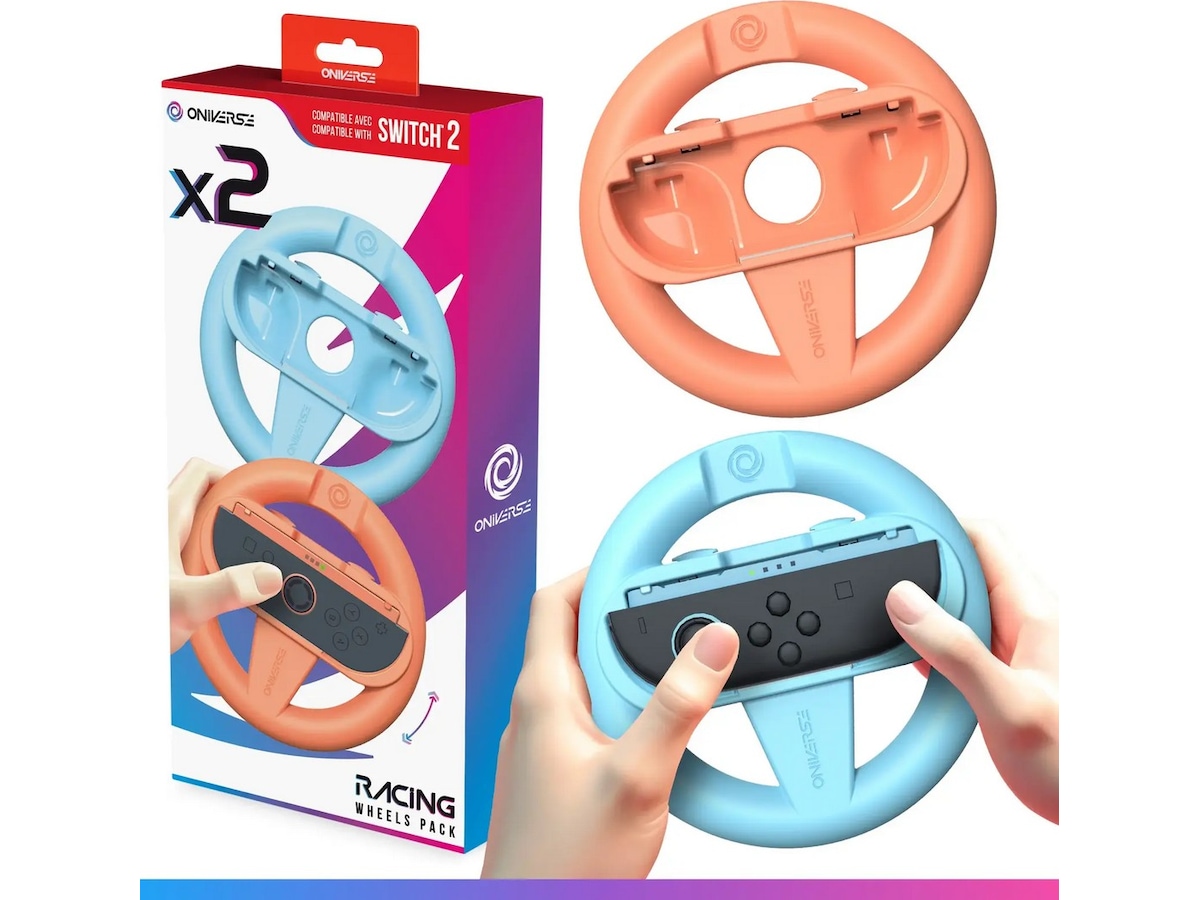 Oniverse Nintendo Switch 2 Joy-con racerrattar (orange/blå) Tillbehör till spelkonsoler