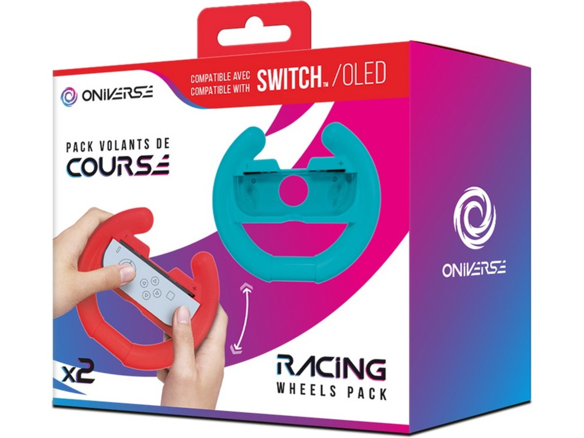 Oniverse Nintendo Switch klassiska Joy-Con rattar (röd/blå)