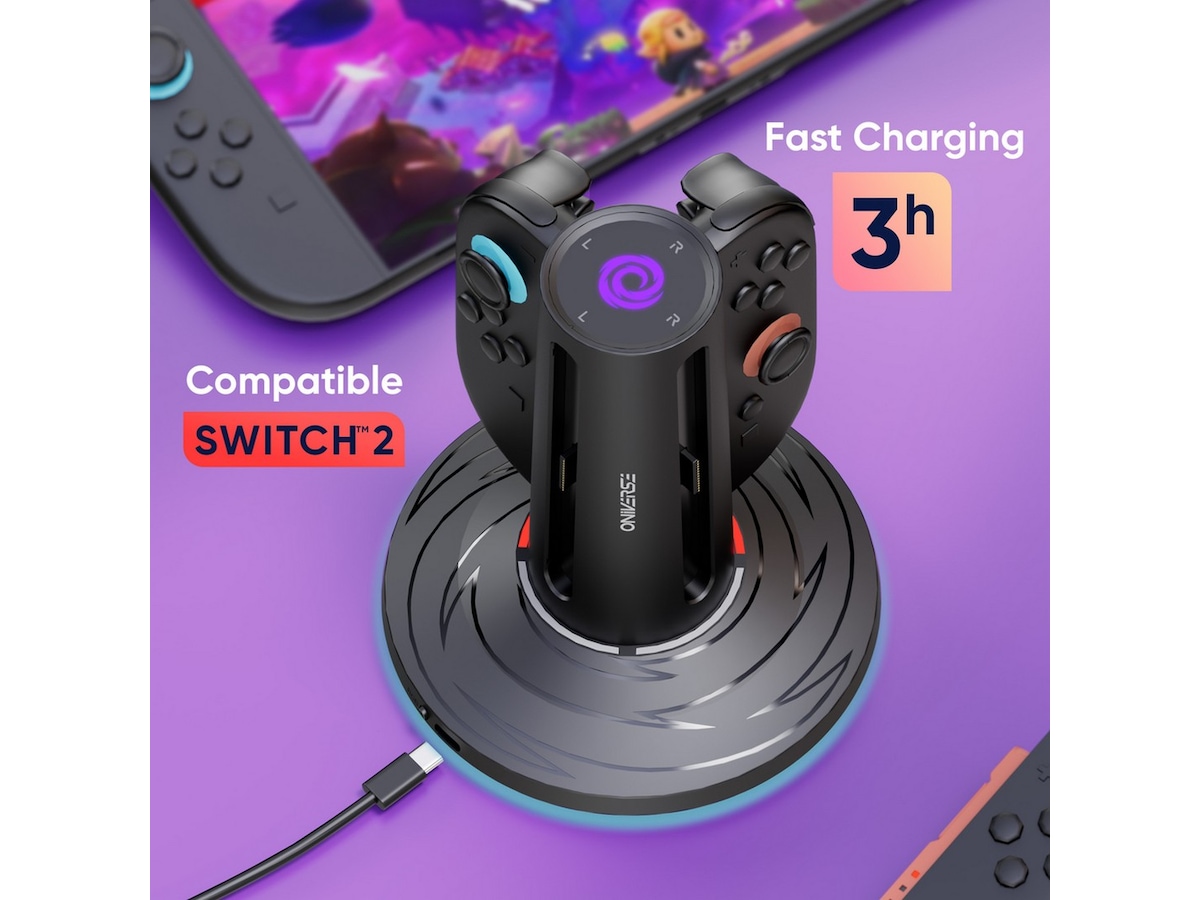 Oniverse Nintendo Switch 2 4 Joy-con laddningsdocka Tillbehör till spelkonsoler