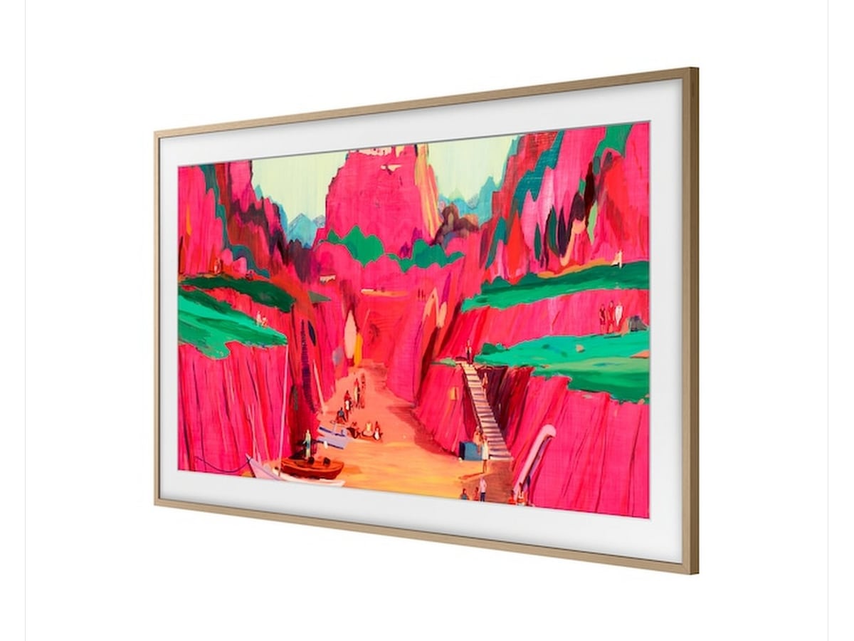 Samsung The Frame Pro 75" LS03FW + ram Beige Wood 60 - 69 tums TV