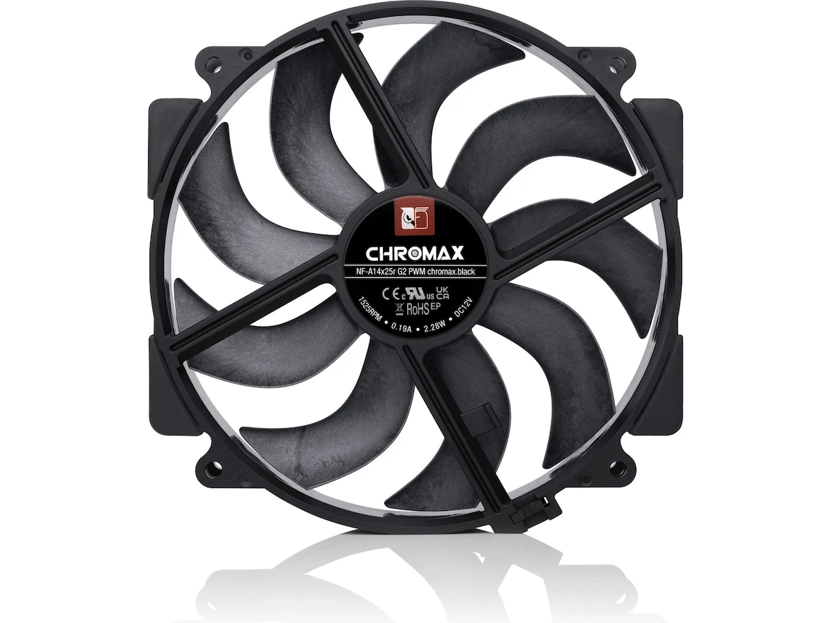 Noctua NF-A14x25r G2 PWM chromax.black Fläkt Fläkt