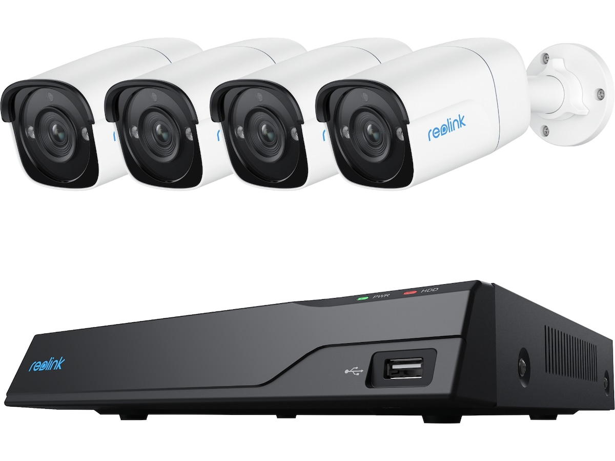Reolink NVS8-5MB4 NVR med 4 kameror