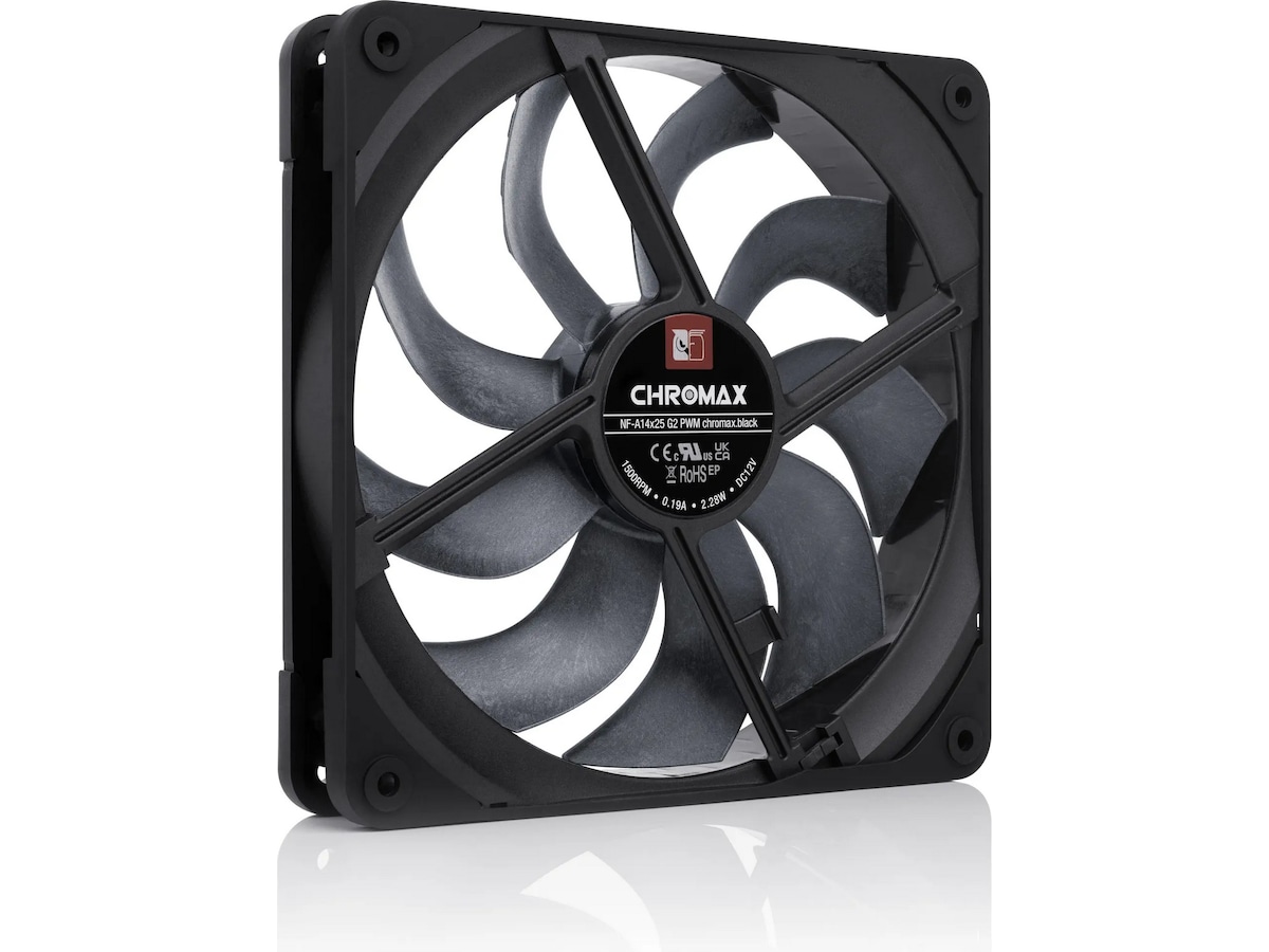 Noctua NF-A14x25 G2 PWM chromax.black Fläkt Fläkt