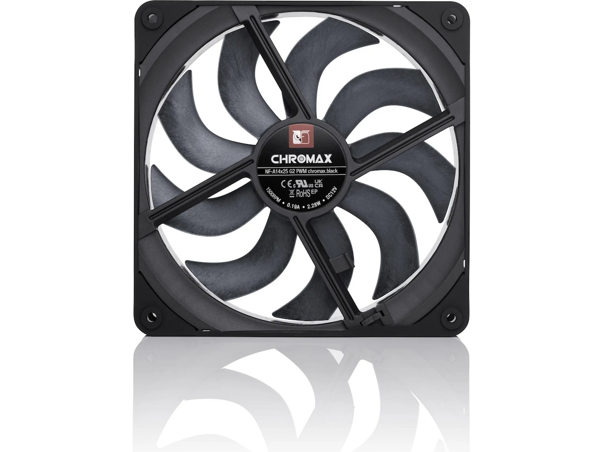 Noctua NF-A14x25 G2 PWM chromax.black Fläkt Fläkt