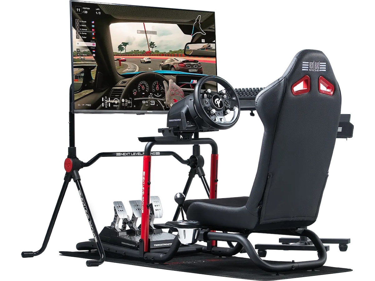 Next Level Racing Wheel Stand Lite 2.0–simstativ kompakt, uppgraderbar Ratt och pedaler