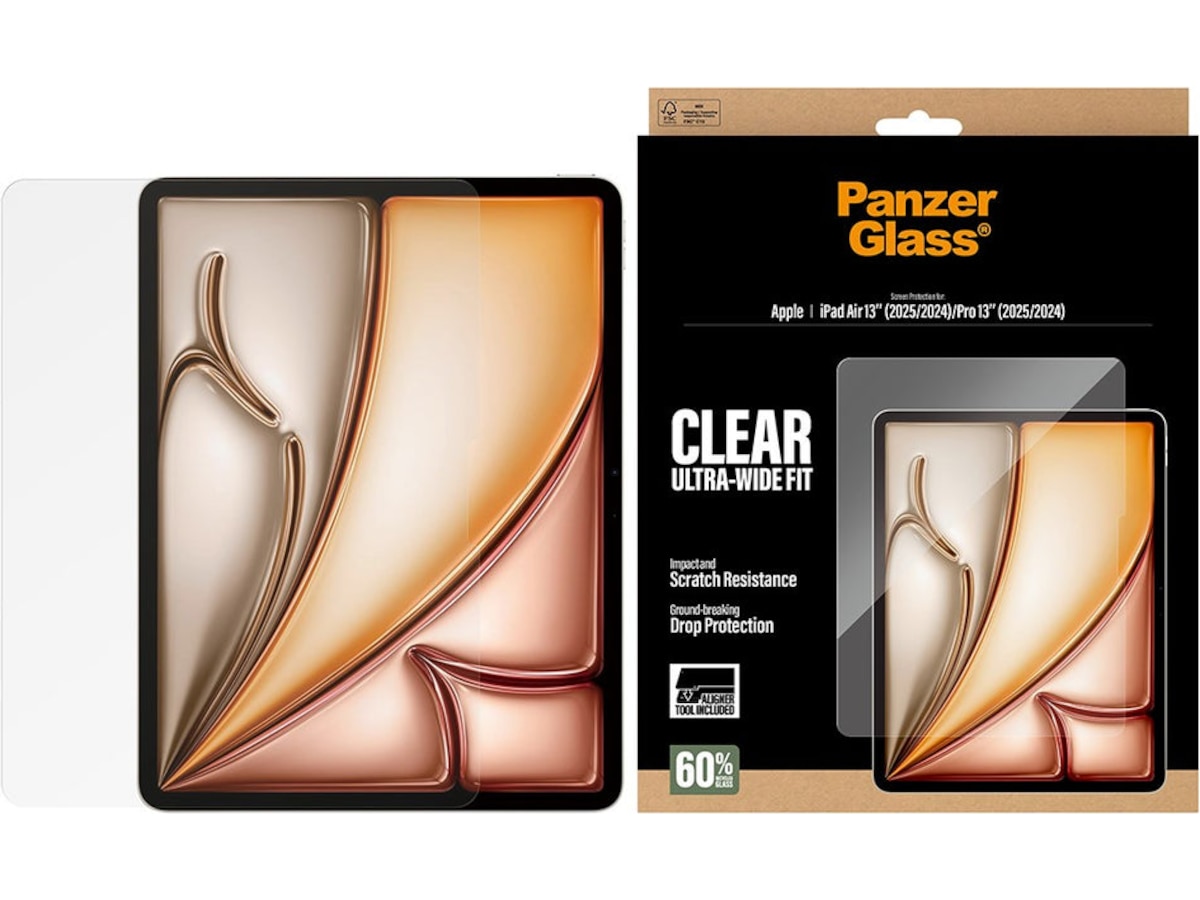 PanzerGlass iPad Air 13" / Pro 13" Fast Fit skärmskydd Skärmskydd surfplattor