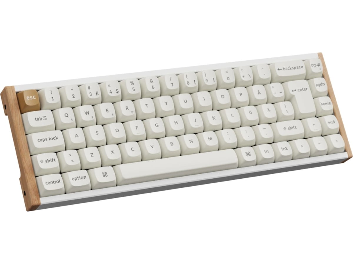 Keychron K6 HE SE trådlöst gamingtangentbord (trä/vit) Gamingtangentbord