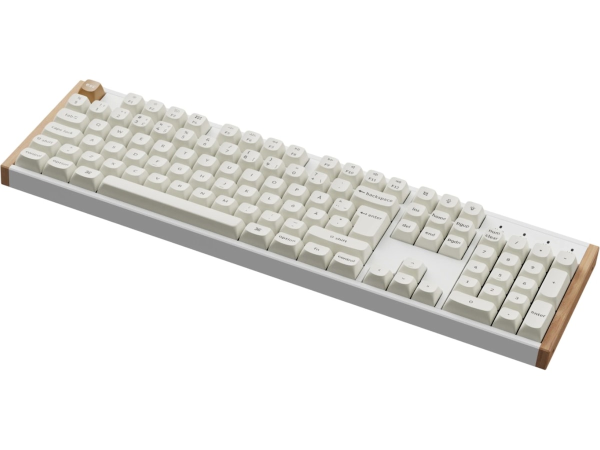 Keychron K10 HE SE trådlöst gamingtangentbord (trä/vit) Gamingtangentbord