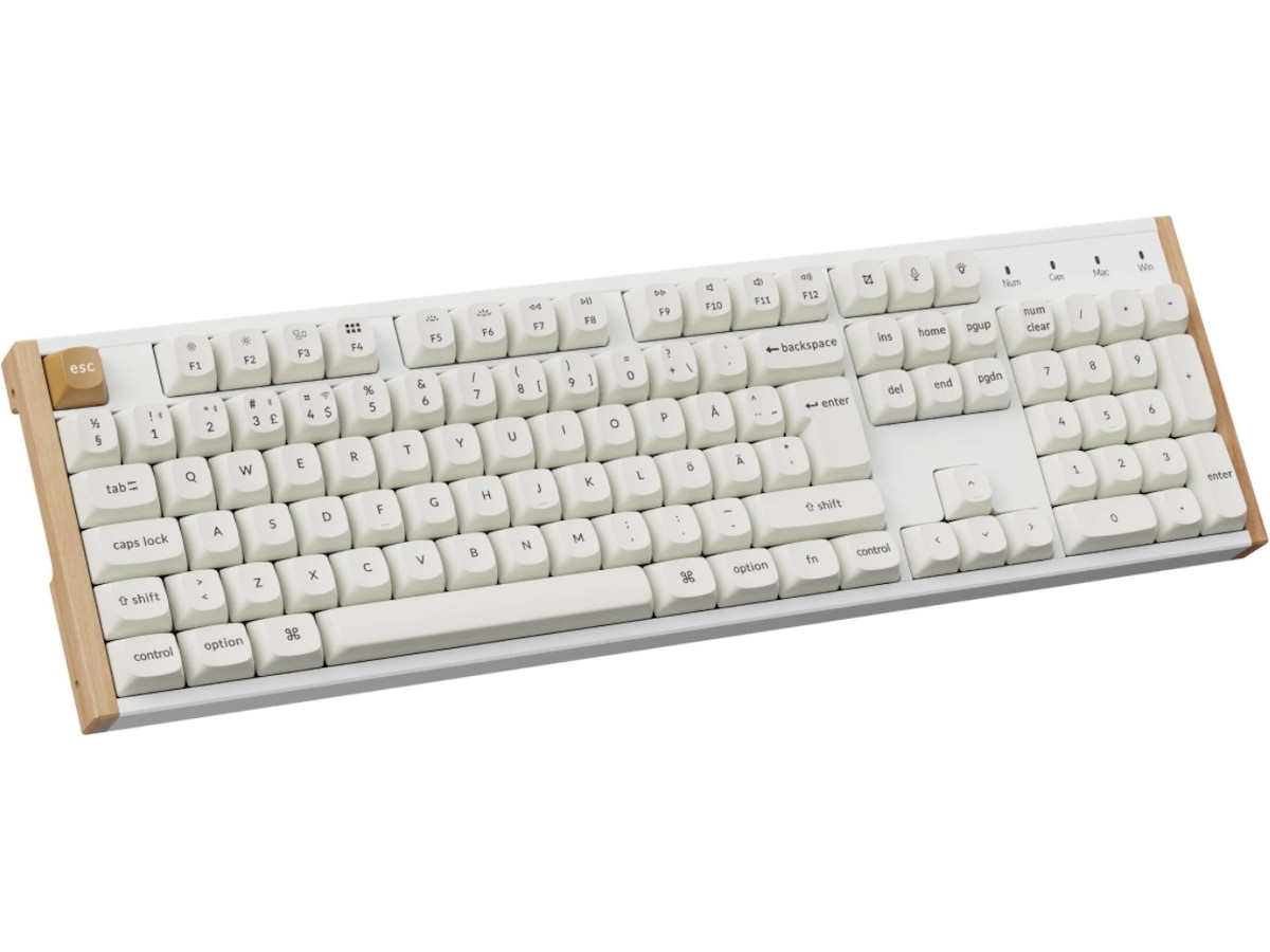 Keychron K10 HE SE trådlöst gamingtangentbord (trä/vit) Gamingtangentbord