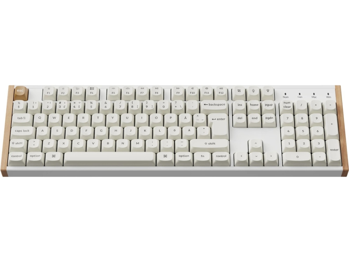 Keychron K10 HE SE trådlöst gamingtangentbord (trä/vit) Gamingtangentbord