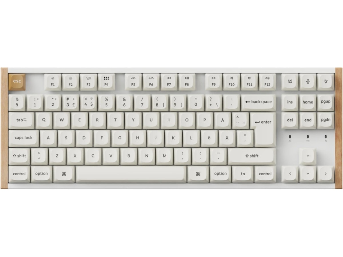 Keychron K8 HE SE trådlöst gamingtangentbord (trä/vit) Gamingtangentbord