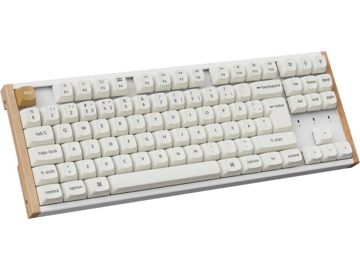 Keychron K8 HE SE trådlöst gamingtangentbord (trä/vit) Gamingtangentbord