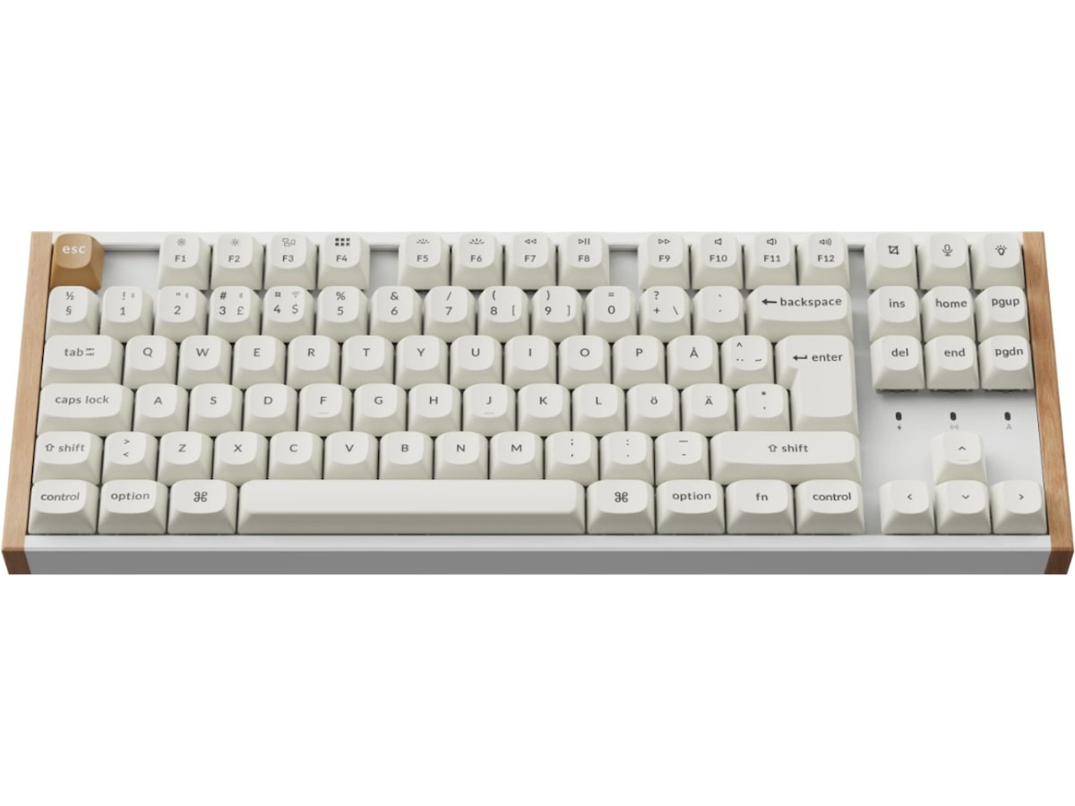 Keychron K8 HE SE trådlöst gamingtangentbord (trä/vit) Gamingtangentbord