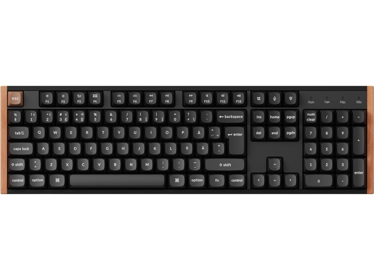 Keychron K10 HE SE Trådlöst gamingtangentbord (trä/svart) Gamingtangentbord