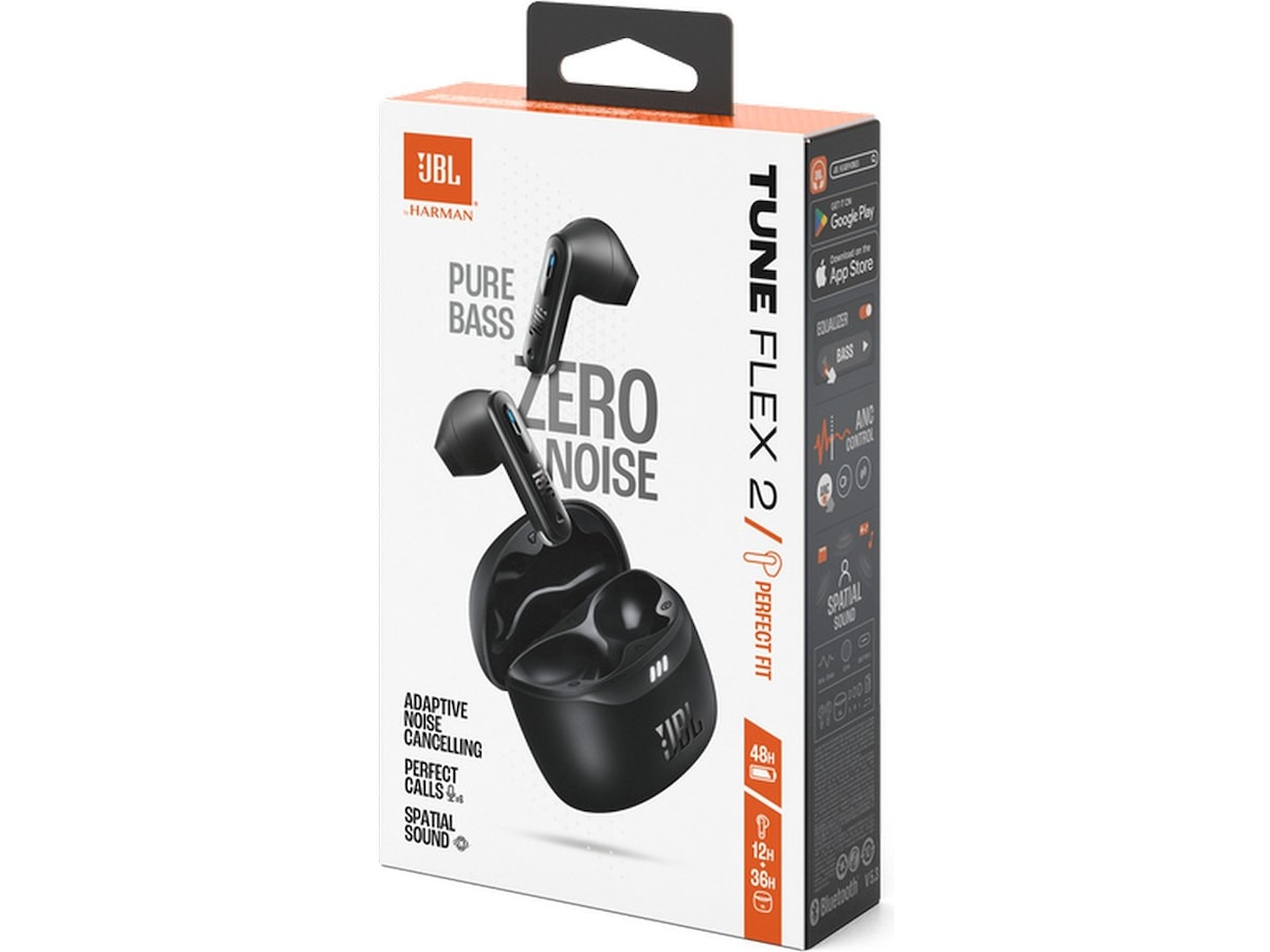 JBL Tune Flex 2 trådlösa öronsnäckor, In-Ear (svart) In-ear hörlurar