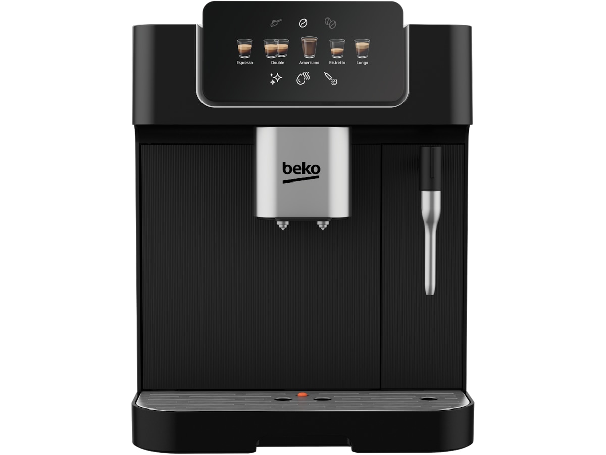 Beko CEG 7302 B Helautomatisk espressomaskin (svart) + mjölkskummare Espressomaskiner