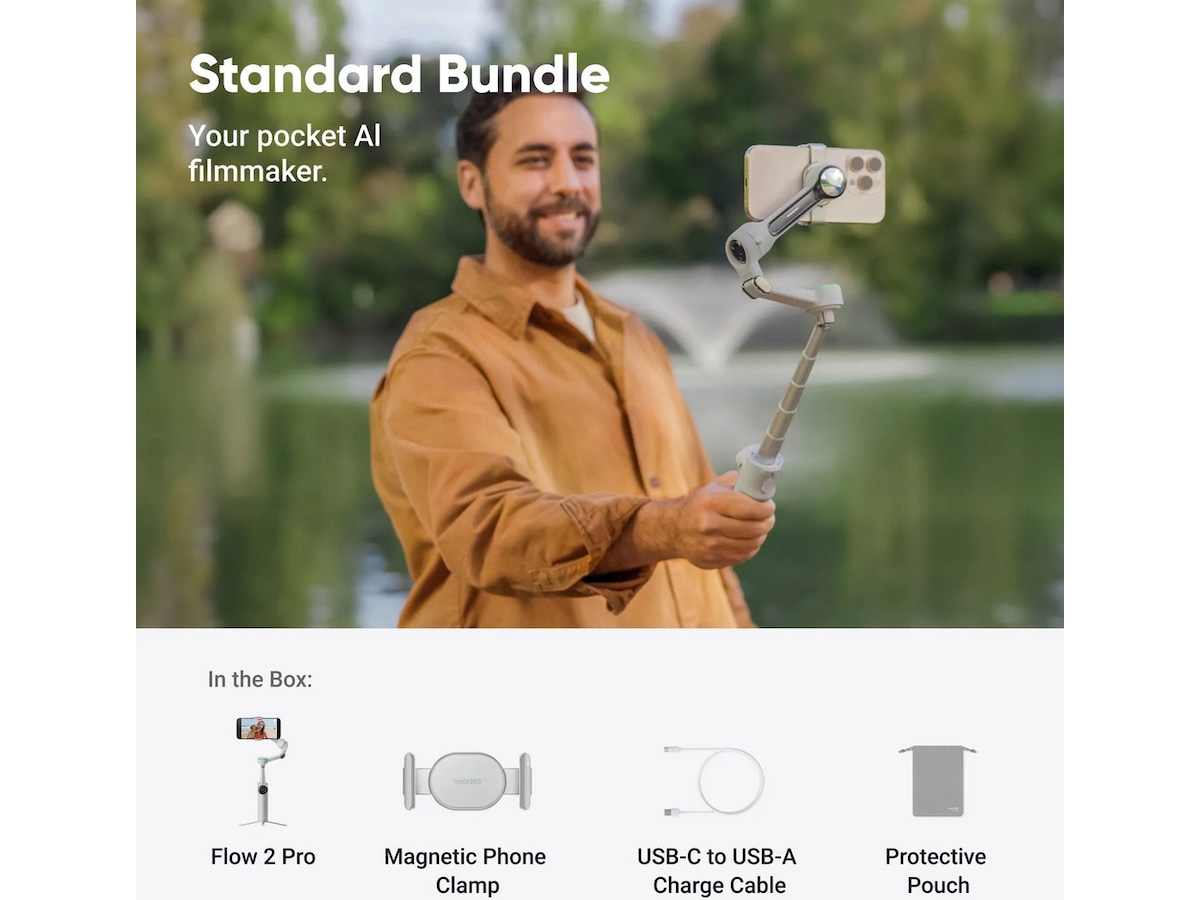 Insta360 Flow 2 Pro standardpaket (Stone Gray) Tillbehörssatser till kameror