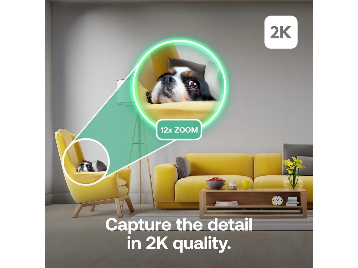 Arlo Essential 3 2K PTZ inomhus övervakningskamera 2-pack Övervakningskamera