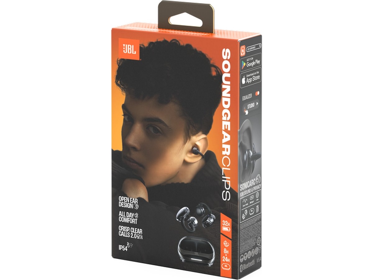JBL Soundgear Clips trådlösa öppna öronproppar, halv in-ear (svart) In-ear hörlurar