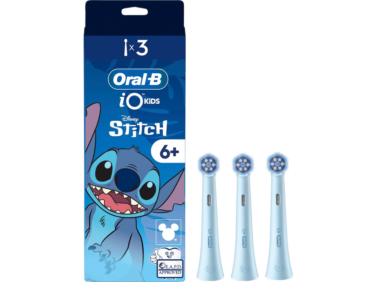 Oral-B iO Kids 6+ Disney Stitch borsthuvuden (3 st) Tandborsthuvud