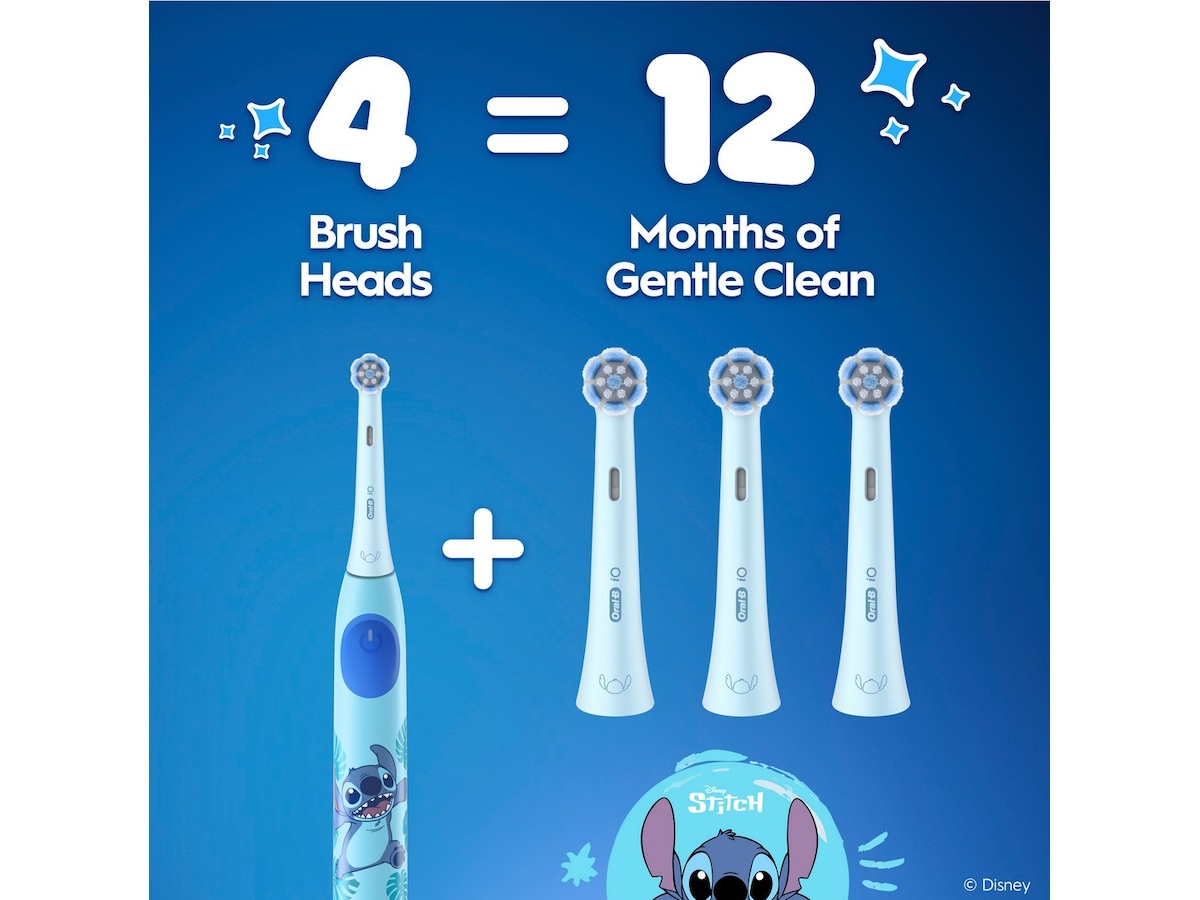Oral-B iO Kids 6+ Disney Stitch borsthuvuden (3 st) Tandborsthuvud