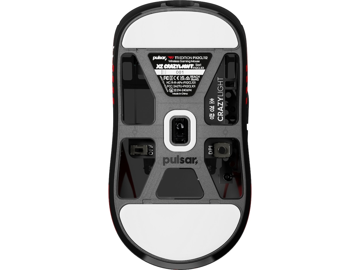Pulsar X2 CRAZYLIGHT Mini trådlös gamingmus T1 Edition (svart) Gamingmus