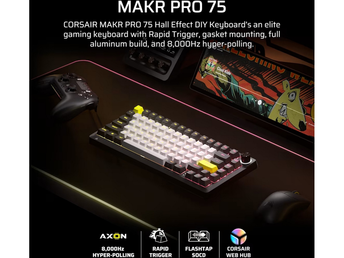 Corsair MAKR PRO 75 gamingtangentbord Hall-effekt Gamingtangentbord