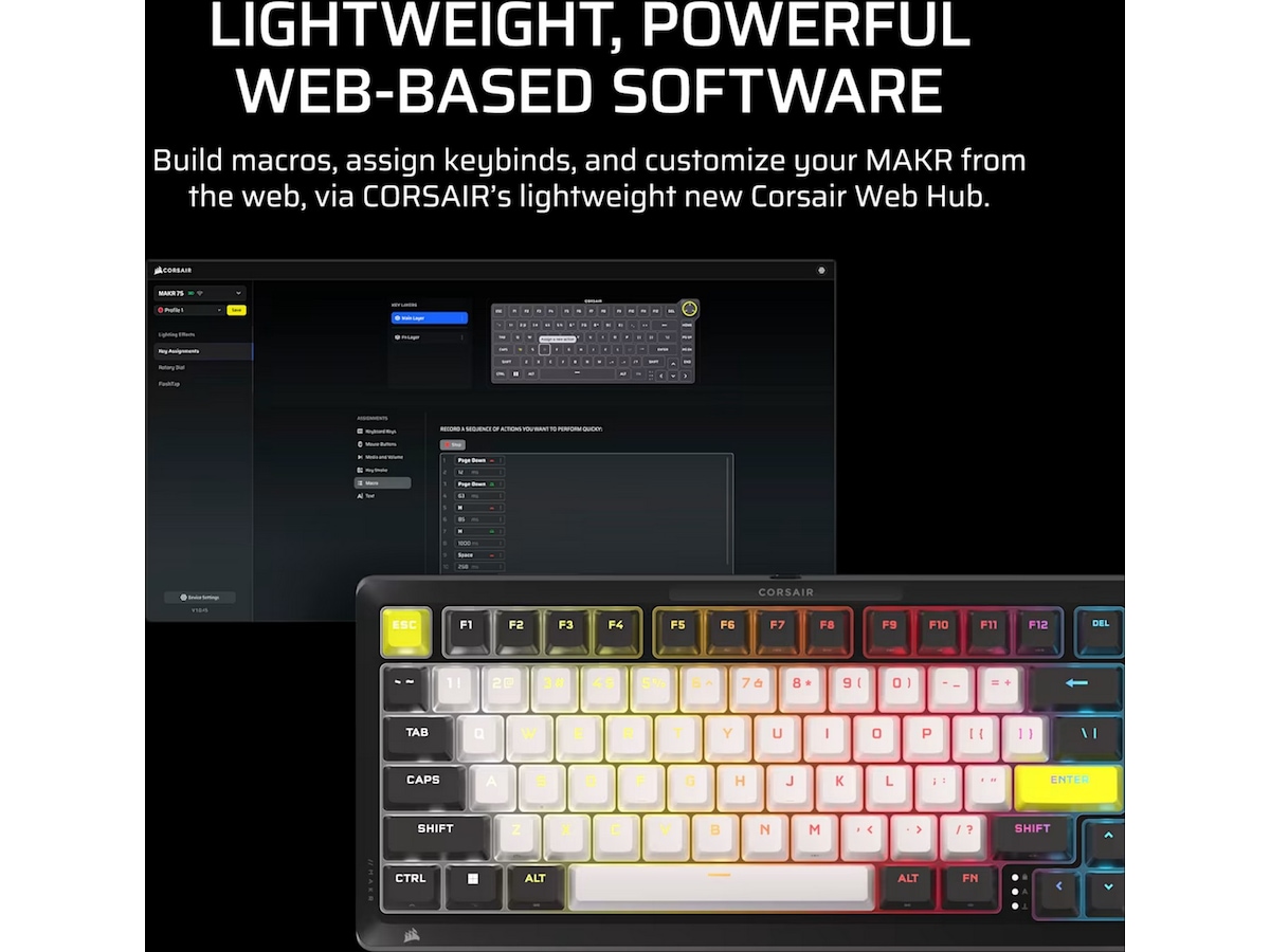 Corsair MAKR PRO 75 gamingtangentbord Hall-effekt Gamingtangentbord