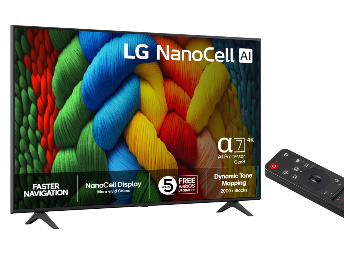 LG 75" NANO80 AI 4K NanoCell smart-TV (2025) + soundbar 60 - 69 tums TV