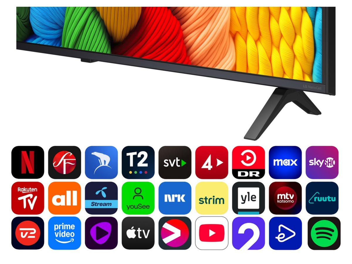 LG 43" NANO80 AI 4K NanoCell smart-TV (2025) + soundbar 60 - 69 tums TV