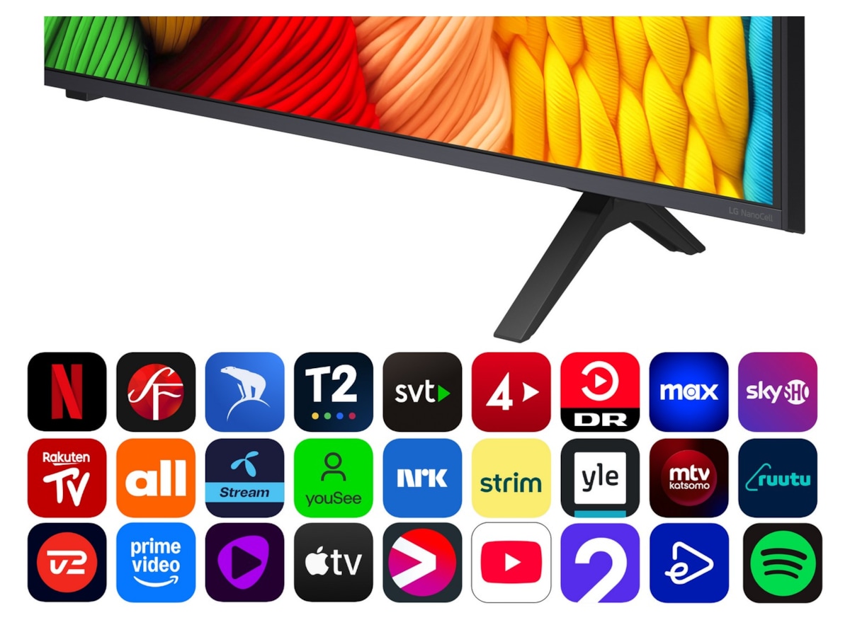 LG 50" NANO80 AI 4K NanoCell smart-TV (2025) + soundbar 60 - 69 tums TV