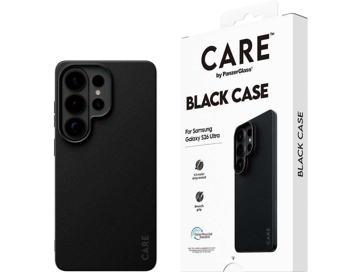 PanzerGlass CARE Galaxy S26 Ultra TPU-fodral (svart) Mobilskal