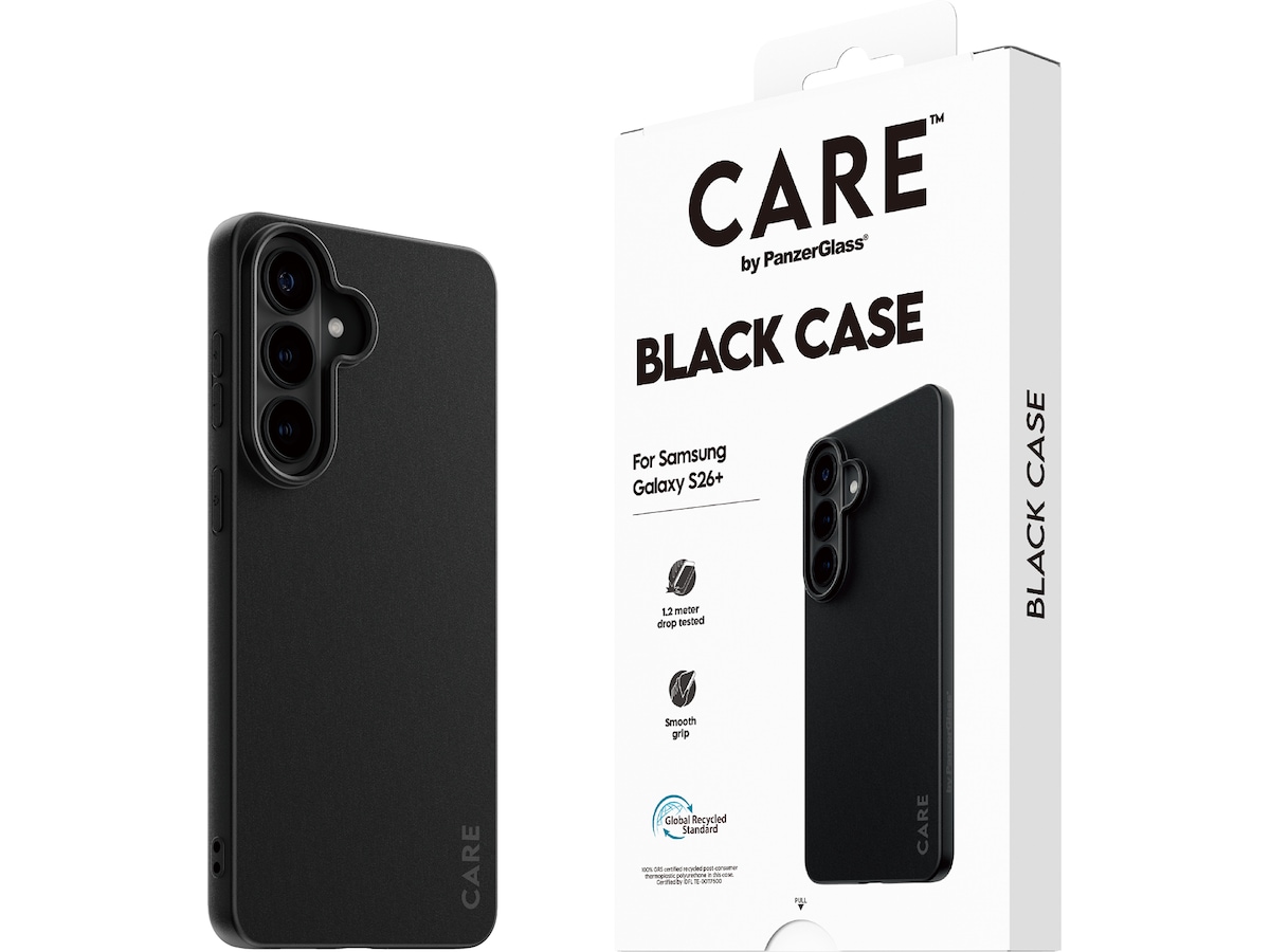 PanzerGlass CARE Galaxy S26+ TPU-fodral (svart) Mobilskal