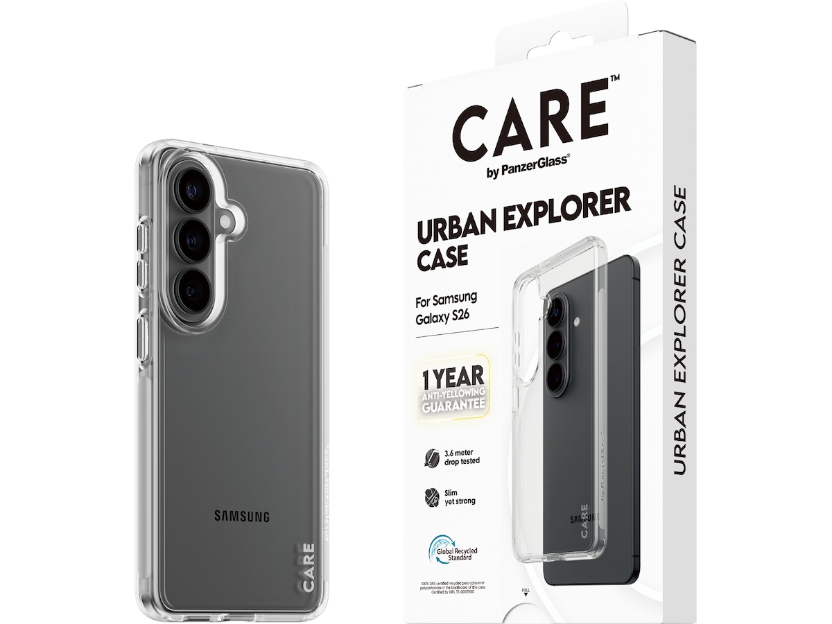 PanzerGlass CARE Galaxy S26 Urban Explorer fodral (transparent) Mobilskal