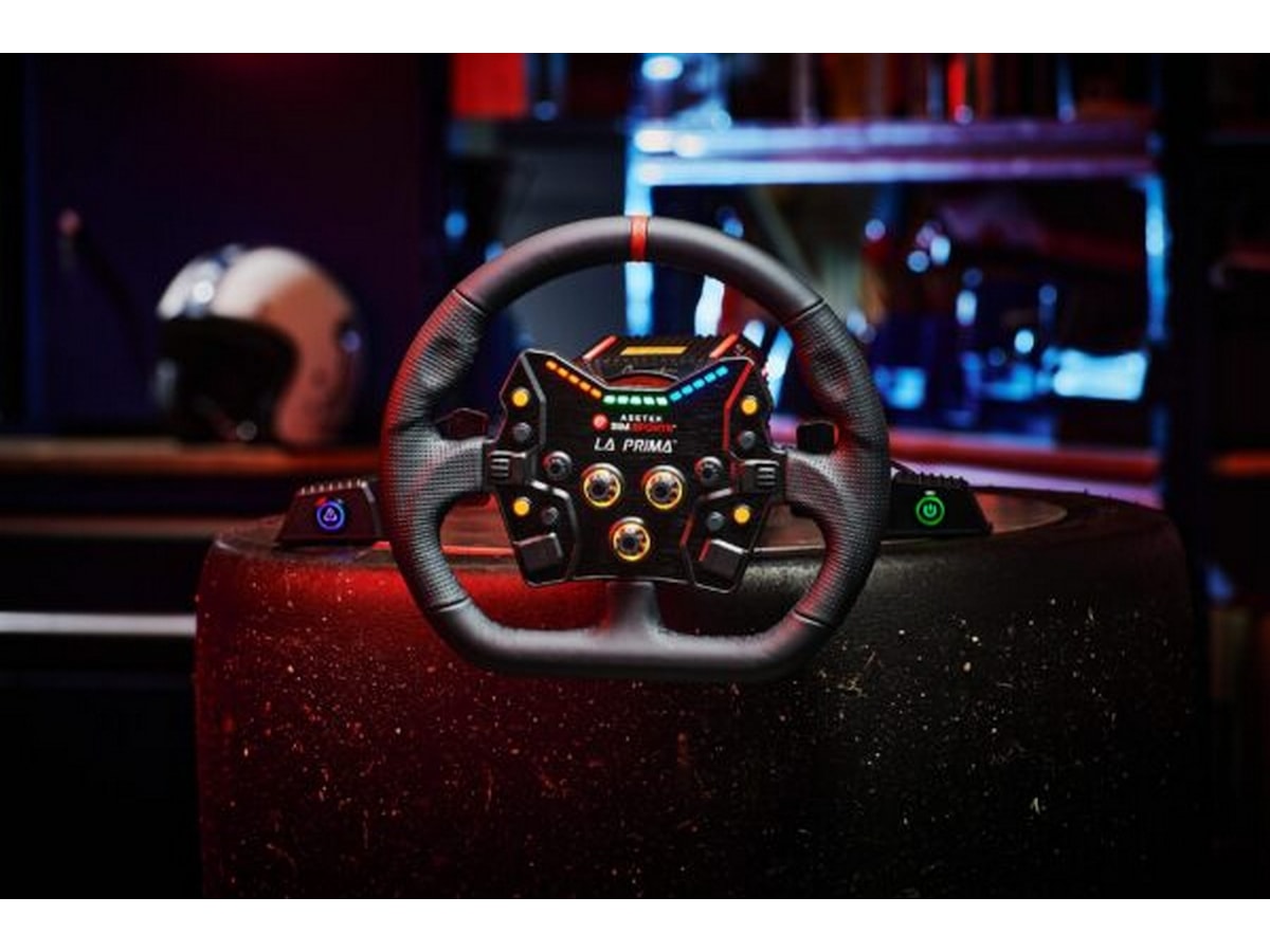 Asetek Closed D rattkrans läder (svart) Ratt och pedaler