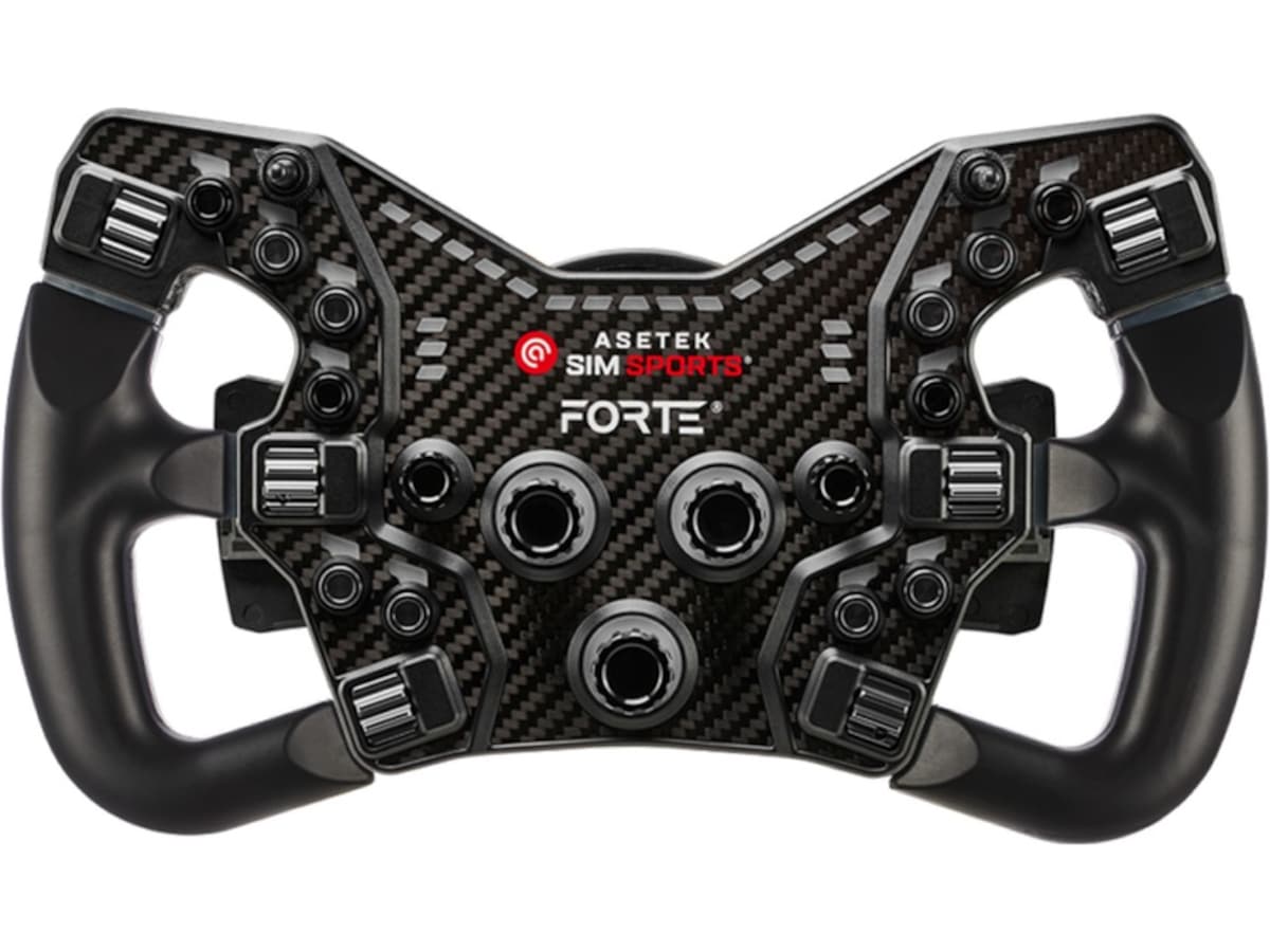 Asetek Forte® Formula knappbox (svart, aluminium) Ratt och pedaler