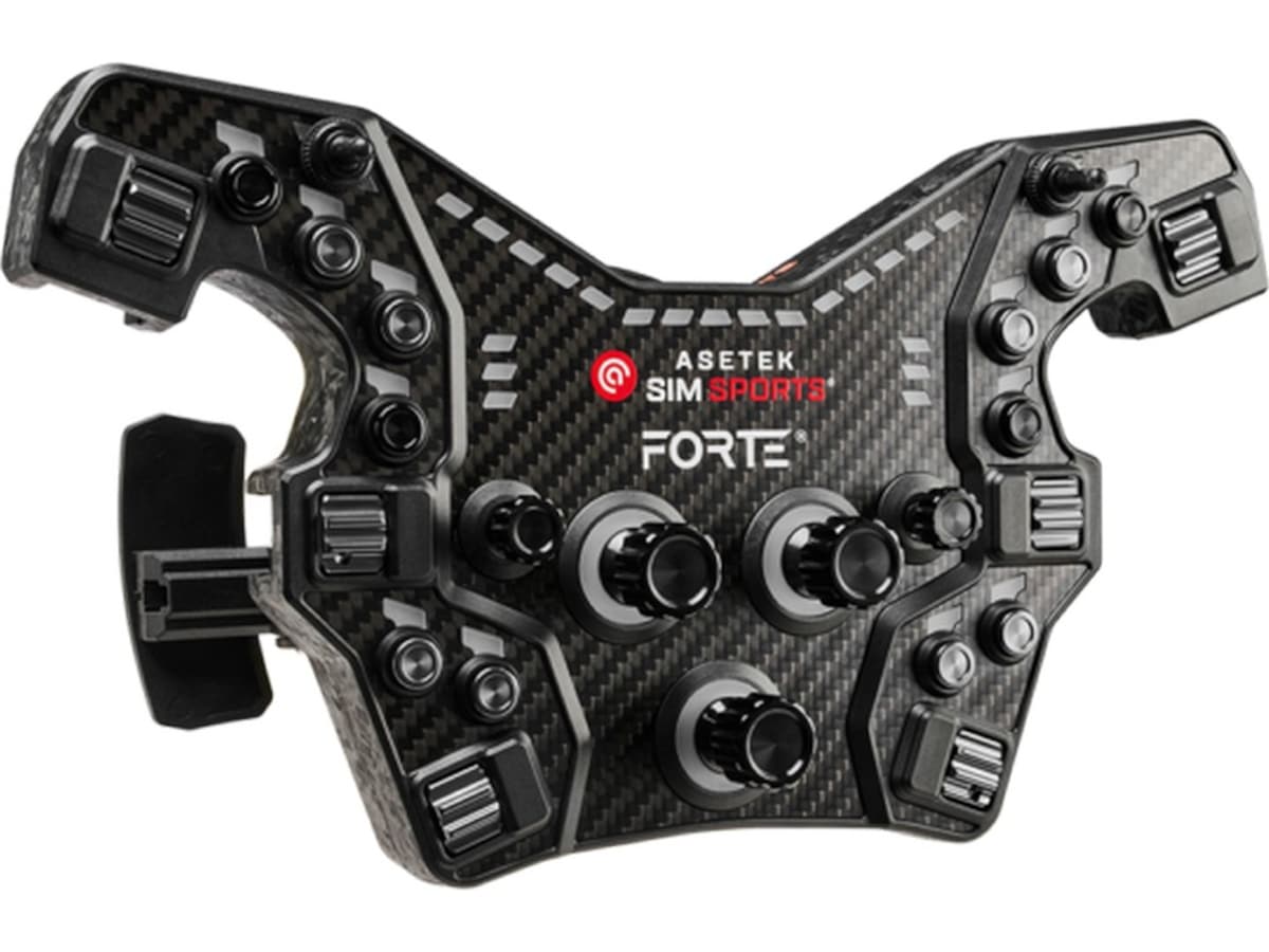 Asetek Forte® Formula knappbox (svart, aluminium) Ratt och pedaler