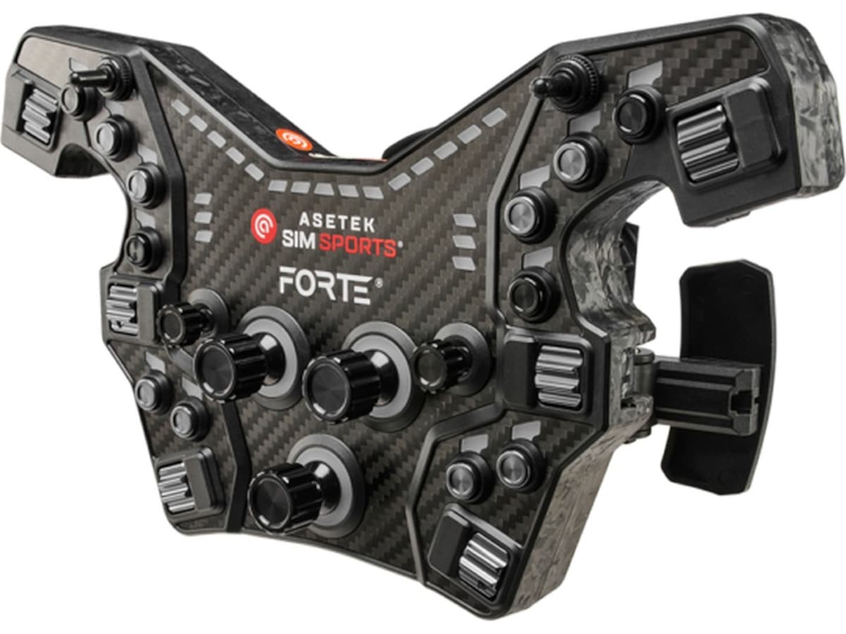 Asetek Forte® Formula knappbox (svart, aluminium) Ratt och pedaler