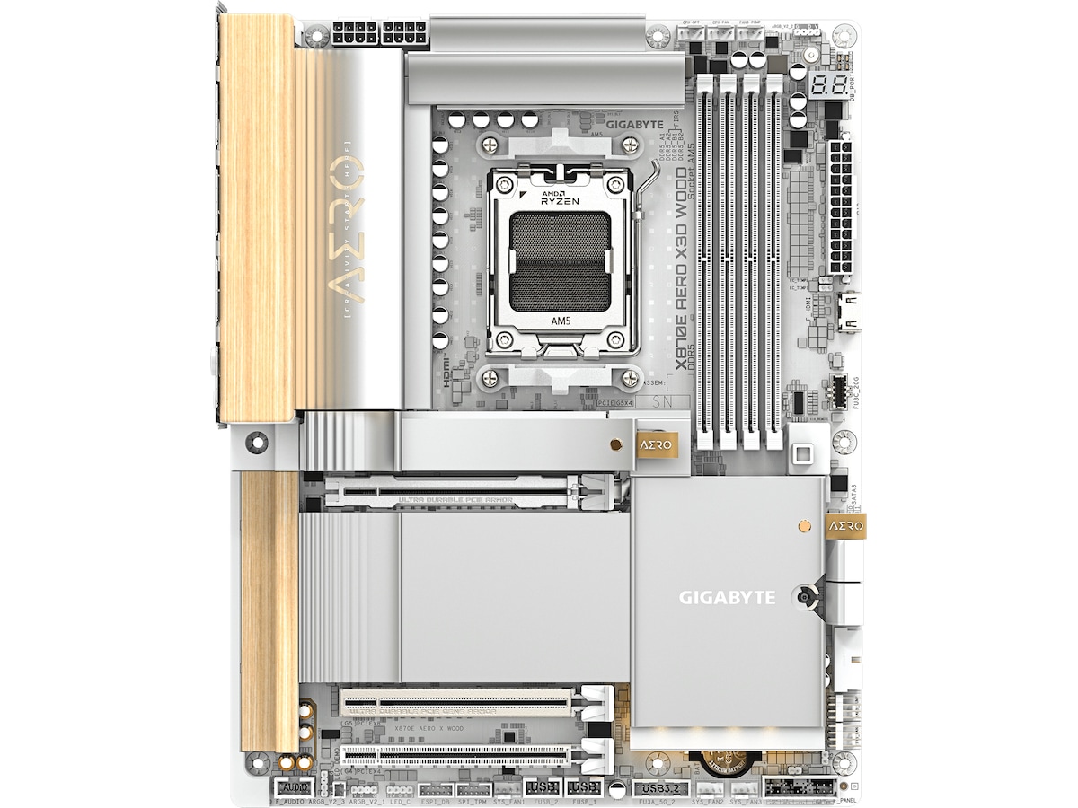 Gigabyte X870E AERO X3D WOOD moderkort AMD Socket
