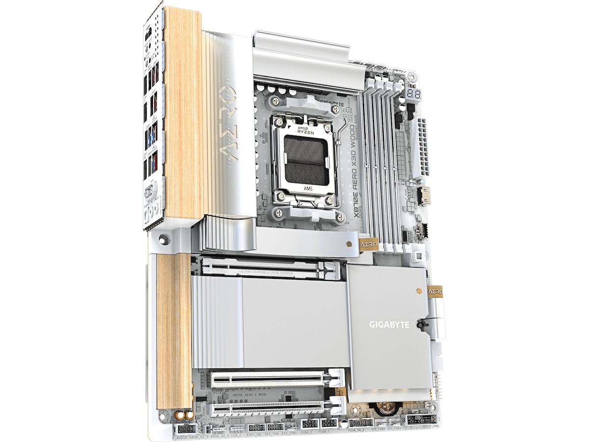 Gigabyte X870E AERO X3D WOOD moderkort AMD Socket