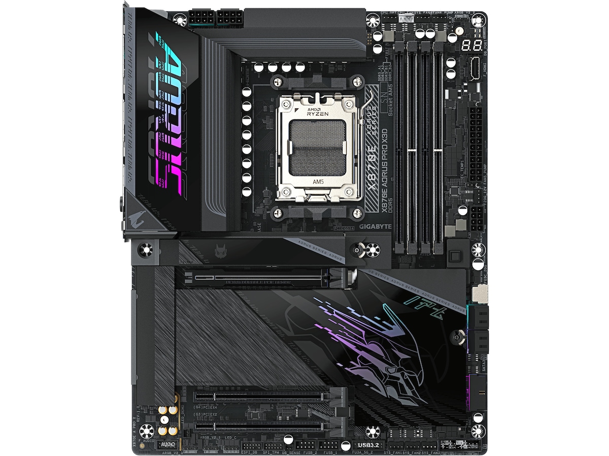 Gigabyte X870E AORUS PRO X3D moderkort AMD Socket
