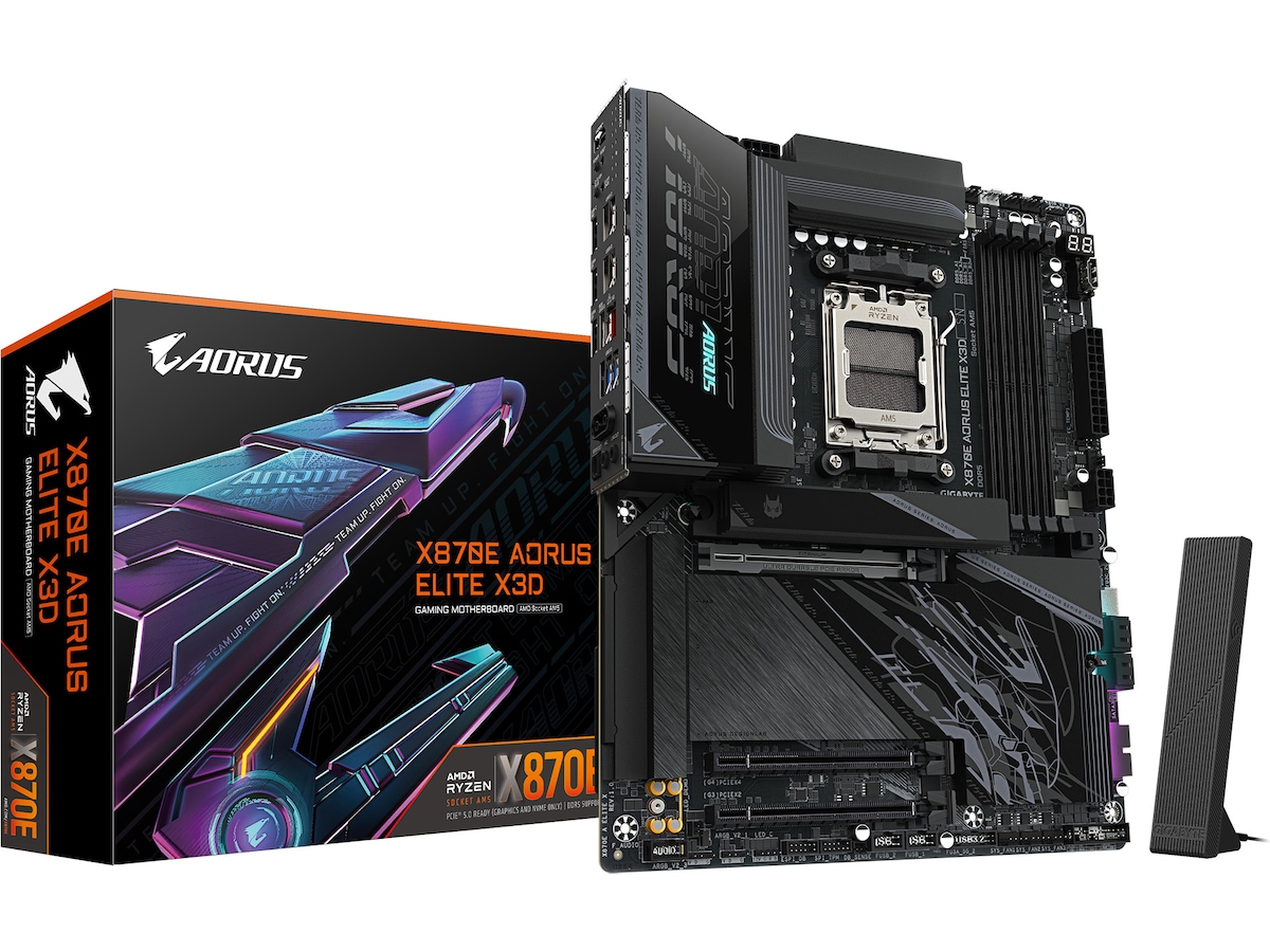 Gigabyte X870E AORUS ELITE X3D moderkort AMD Socket