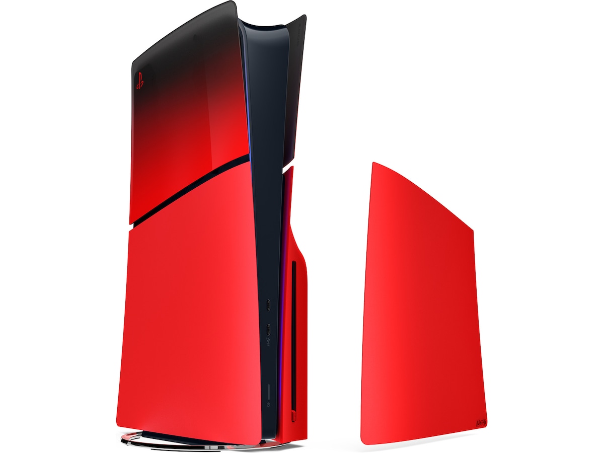 PS5 Console Cover (Slim) Techno Red Tillbehör till spelkonsoler