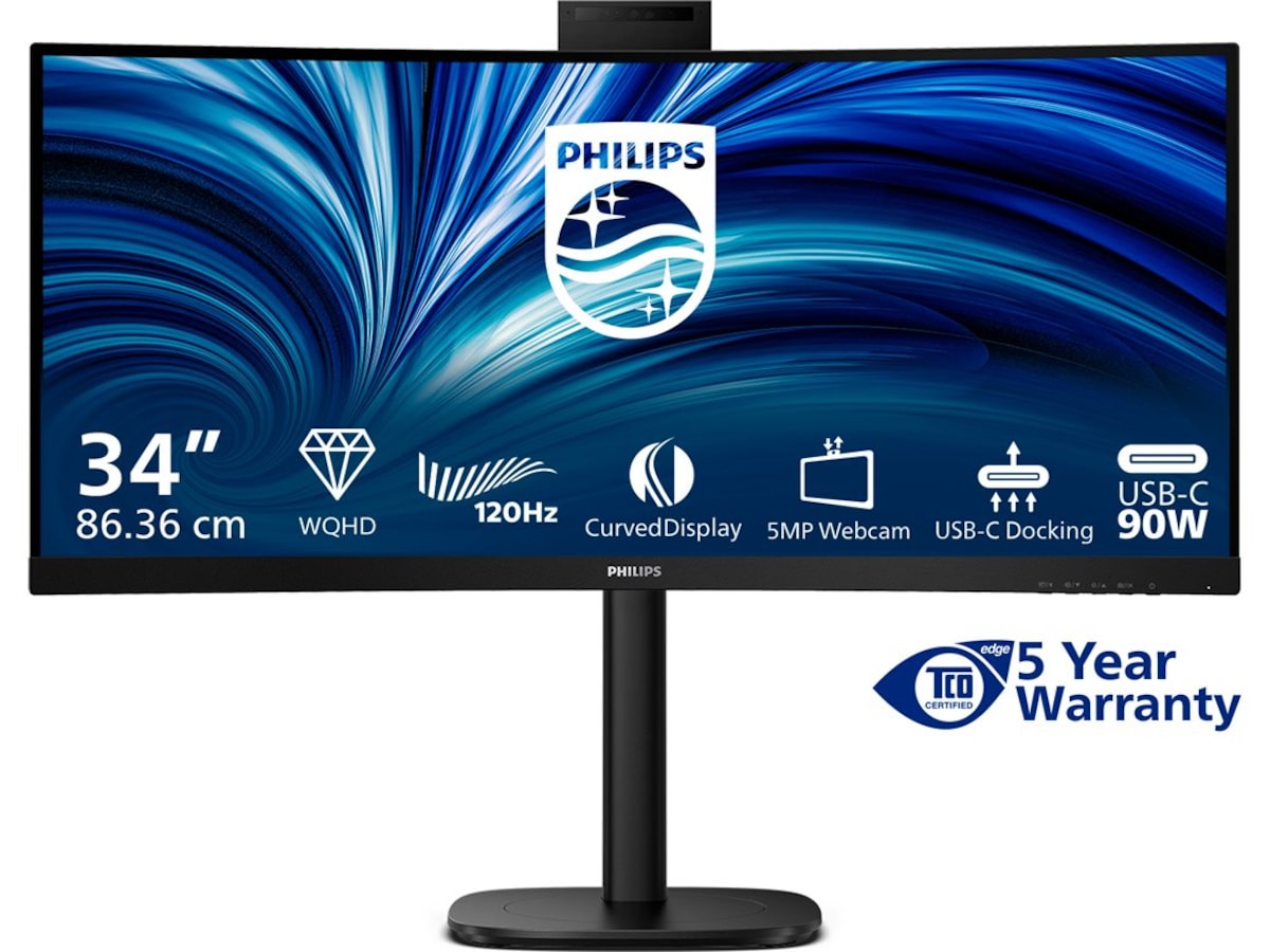 Philips 34" curved skärm 34B2U3600CH/00 Bildskärmar