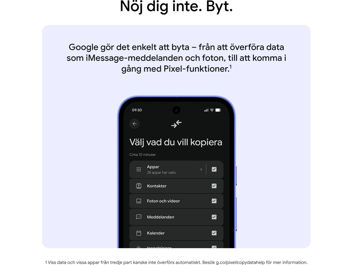 Google Pixel 10a 128GB (lavendel) Mobiltelefoner