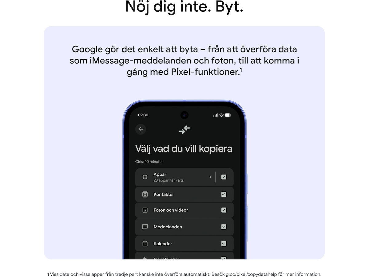 Google Pixel 10a 128GB (obsidian) Mobiltelefoner